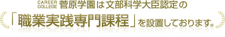 文部科学大臣認定の職業実践専門課程を設置しております